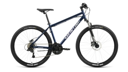 Велосипед Forward Sporting 27,5 3.2 HD (19" 24ск) темно-синий/серебристый (2022) фото большое