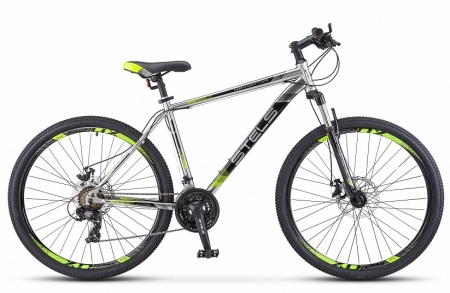 Велосипед Stels Navigator-700 MD (27,5" 21ск) 17,5" Черный/зеленый, V020 фото большое