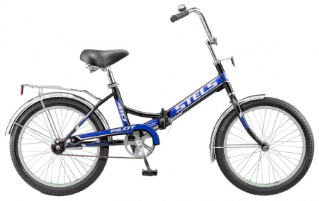 Велосипед Stels Pilot-410 (20" 1ск) 13,5" Черный/синий, арт. Z011 фото большое