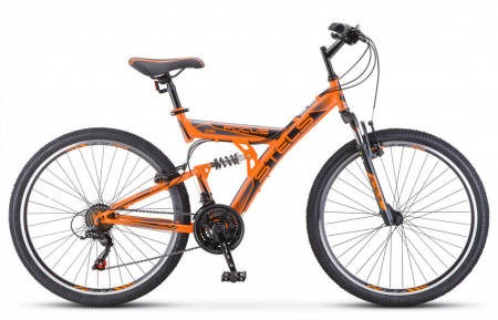 Велосипед Stels Focus V (26" 18ск) 18" Оранжевый/чёрный, V030 фото большое