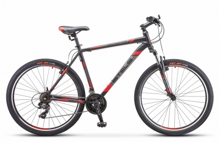 Велосипед Stels Navigator-700 V (27,5" 21ск) 21" Черный/красный, V020 фото большое