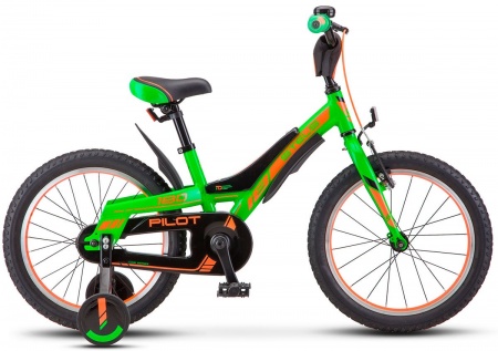 Велосипед Stels 18" Pilot-180 (10" Зеленый/оранжевый) V010 фото большое