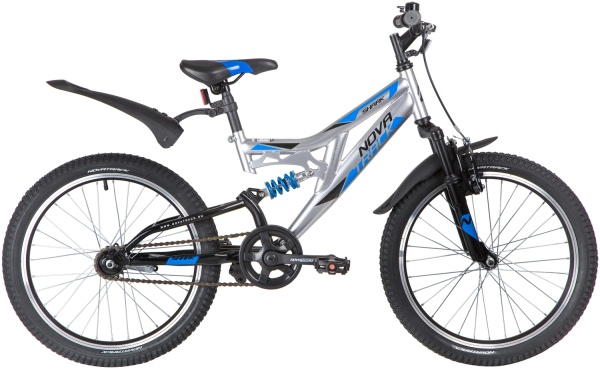 Велосипед Novatrack 20" SHARK, серебристый (2020)