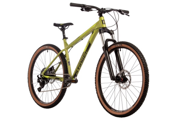 Велосипед Stinger 27.5" Python Std (18" 8ск) зеленый, алюм. (2024) фото маленькое