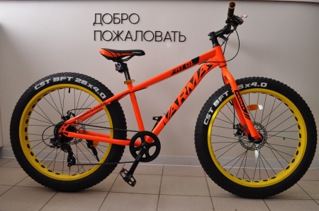 Велосипед Varma 26" FAT 01 (15.5" 7ск) сталь, серо-красный фото большое