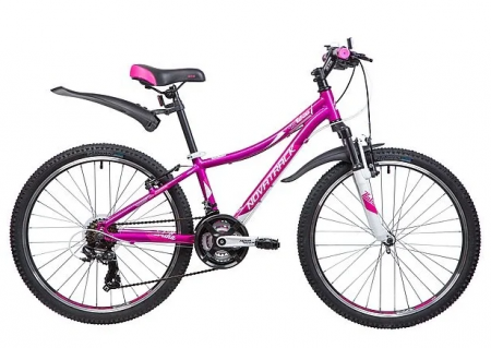 Велосипед Novatrack 24" KATRINA (10" 21ск) фиолетовый металлик, алюм (2020) фото большое