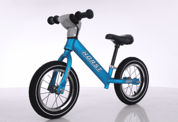 Беговел Horst голубой 00-180685 рама АЛЮМИНИЙ надувн. колеса 12" НОВАЯ РУЛЕВАЯ фото большое