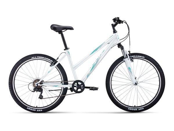 Велосипед Forward Iris 26 1.0 (2022) 17" Белый/бирюзовый фото большое