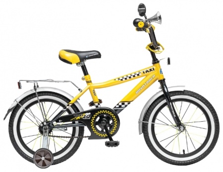 Велосипед Novatrack 16", R, Такси, чер/жёлт фото большое