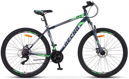 Велосипед Десна-2910 D (29" 21ск) 17,5" Серый/салатовый, V010 фото большое