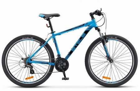 Велосипед Stels Navigator-500 V (27,5" 21ск) 17,5", Голубой, арт. V020 фото большое