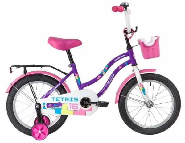 Велосипед Novatrack 12" TETRIS, фиолетовый (2020) Велосипед Novatrack 12" TETRIS, фиолетовый (2020) фото большое