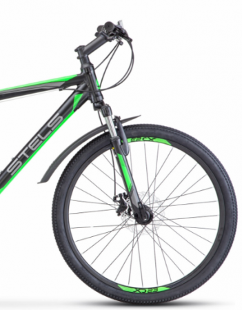Велосипед Stels Navigator-620 MD (26" 21ск) 14" Чёрный/зеленый/антрацит, V010 фото большое