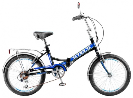 Велосипед Stels Pilot-450 (20" 6ск) 13,5" черн/синий фото большое