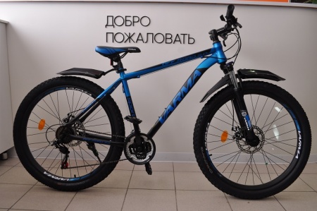 Велосипед Varma 27,5" OFF-ROAD 3.0 (21ск 19") ст., черно-синий фото большое