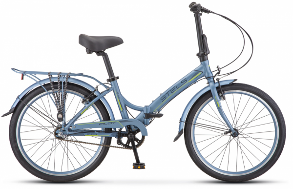 Велосипед Stels Pilot-770 (24" 3ск) 14" Серый/зеленый, V010 фото большое