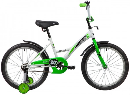 Велосипед Novatrack 20" STRIKE, белый-зелёный 2020 фото большое