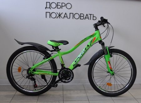 Велосипед Varma 24" Columba H43 (21ск. 12,5") ст., черно-зеленый фото большое