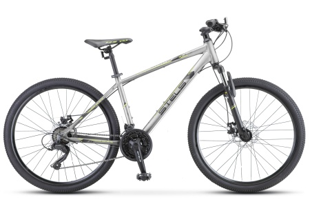 Велосипед Stels Navigator-590 MD (26" 21ск) 18" Серый/салатовый, K010 (2021)