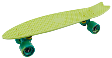 Скейтборд TechTeam пластиковый Fishboard 23 light, зеленый