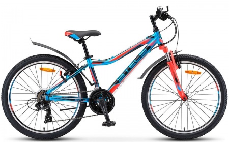 Велосипед Stels Navigator-450 V (24" 21ск) 13" Синий/красный/чёрный, V010 фото большое