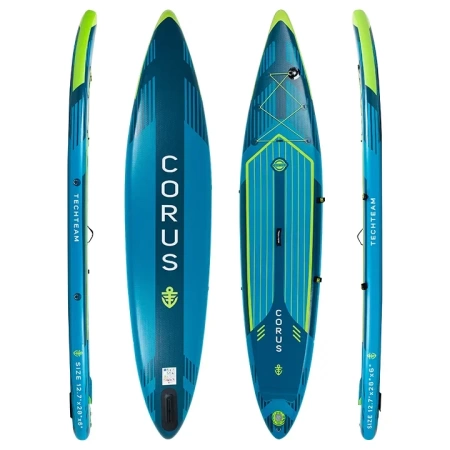 Сапборд CORUS синий, 383x76x15 см фото большое