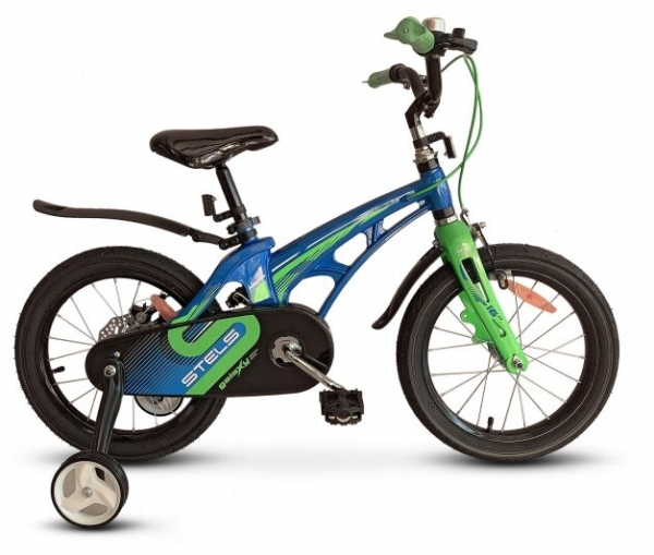 Велосипед Stels 18" Galaxy V010 (Синий/зелёный) 2021 фото большое